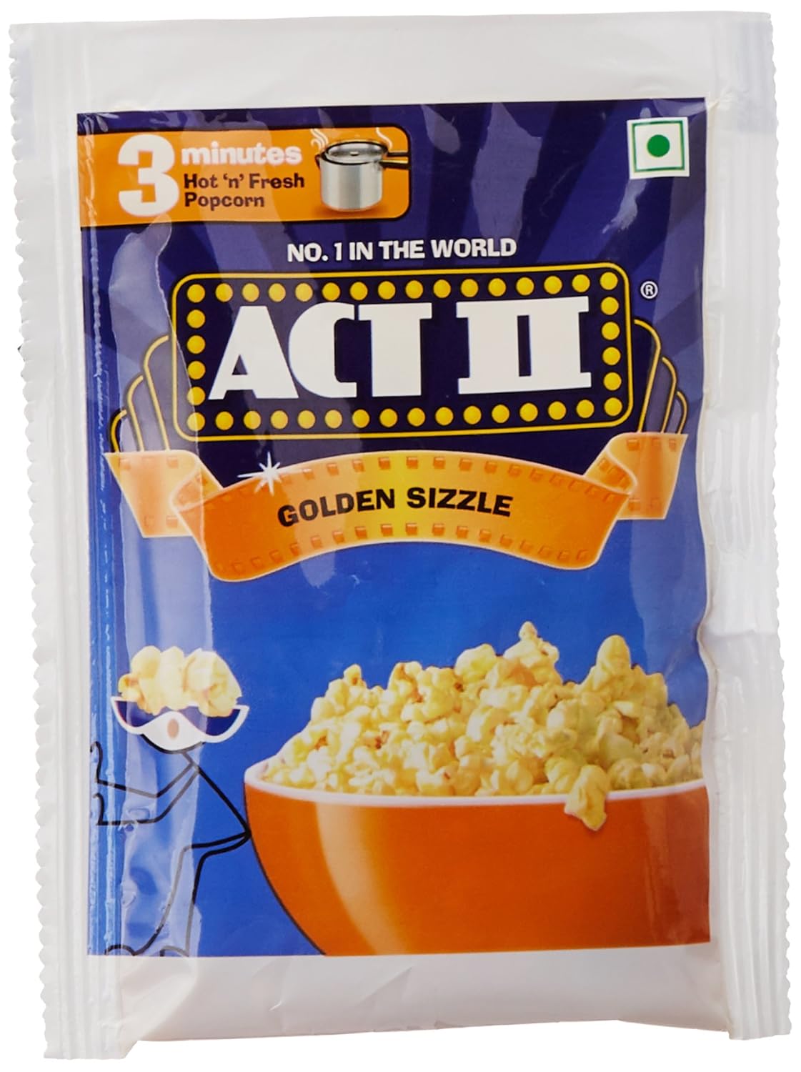 ACT II Instant Golden Sizzle Popcorn, 35g (Weight may vary)